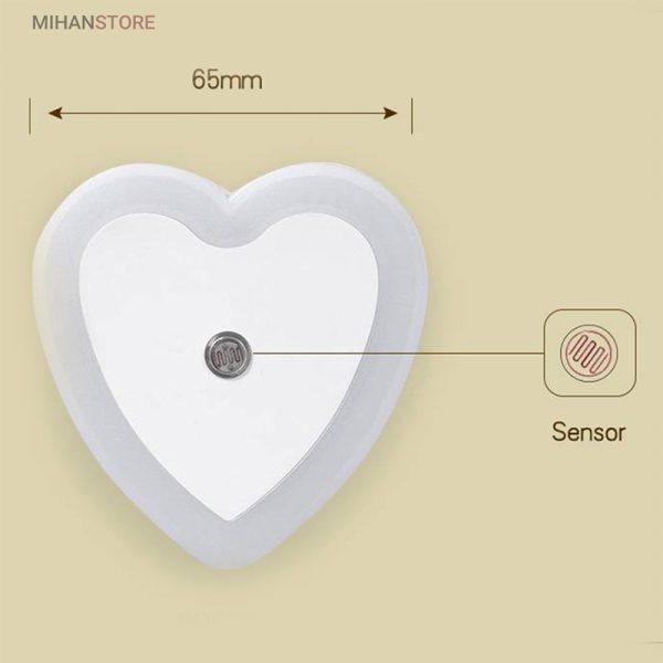 چراغ خواب سنسور دار Heart