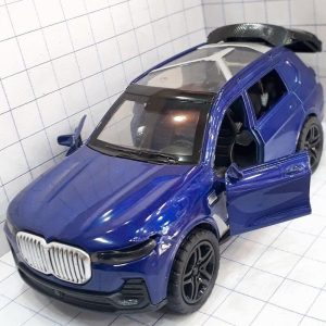 ماشین بی ام و BMW مدل x7 فلزی خارجی موزیکال چراغ دار عقب کش با صندوق و درب های بازشو