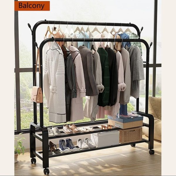 رگال چرخ دار دوبل ضد زنگ تحمل وزن 48کیلو