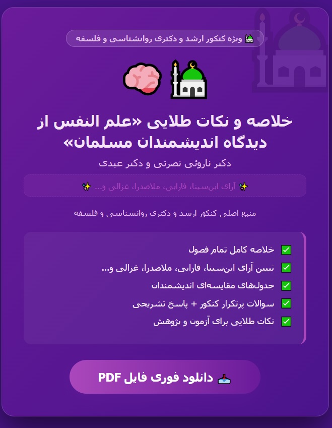 کتاب علم النفس از دیدگاه اندیشمندان مسلمان دکتر رحیم ناروئی نصرتی، دکتر حسن عبدی