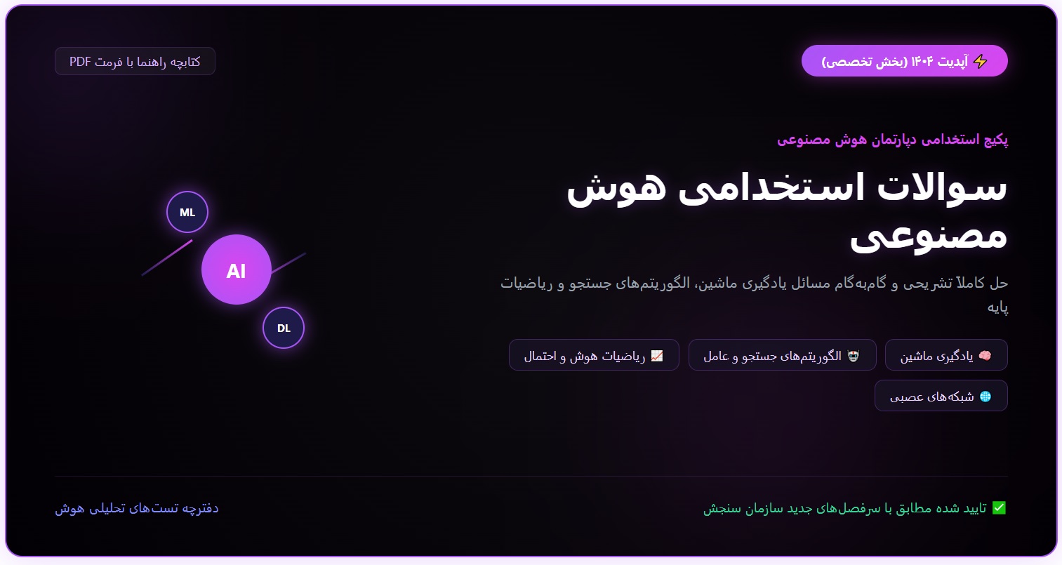 سوالات استخدامی هوش مصنوعی با جواب