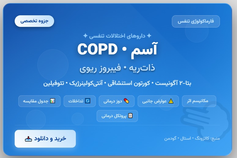 جزوه داروهای اختلالات تنفسی