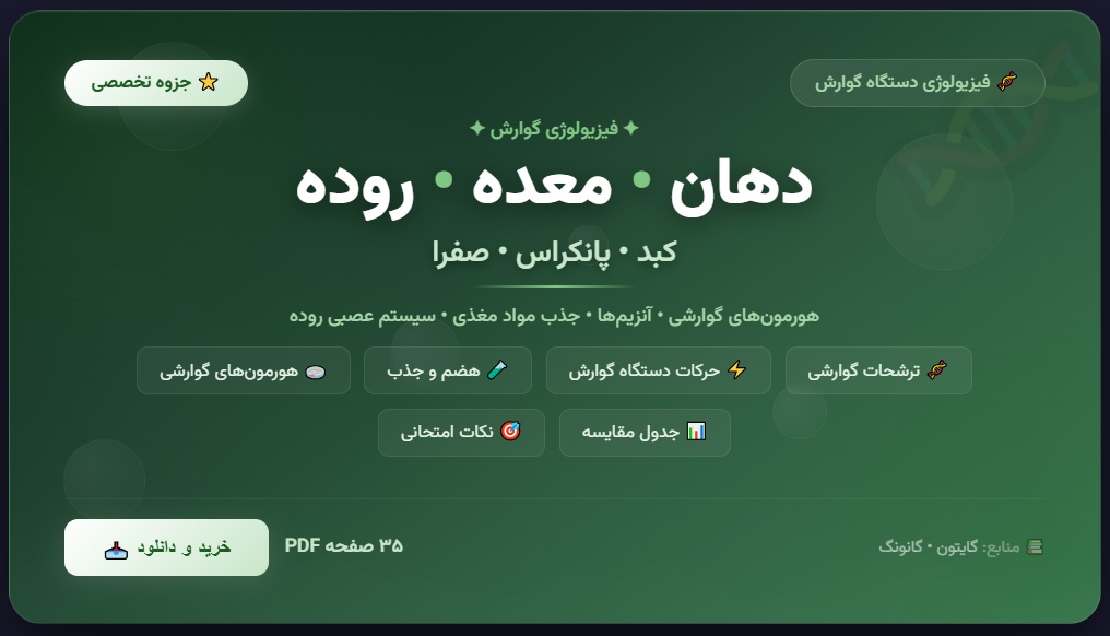 جزوه فیزیولوژی گوارش