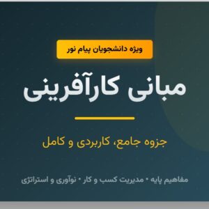 جزوه جامع و طوالنی مبانی کارآفرینی پیام نور