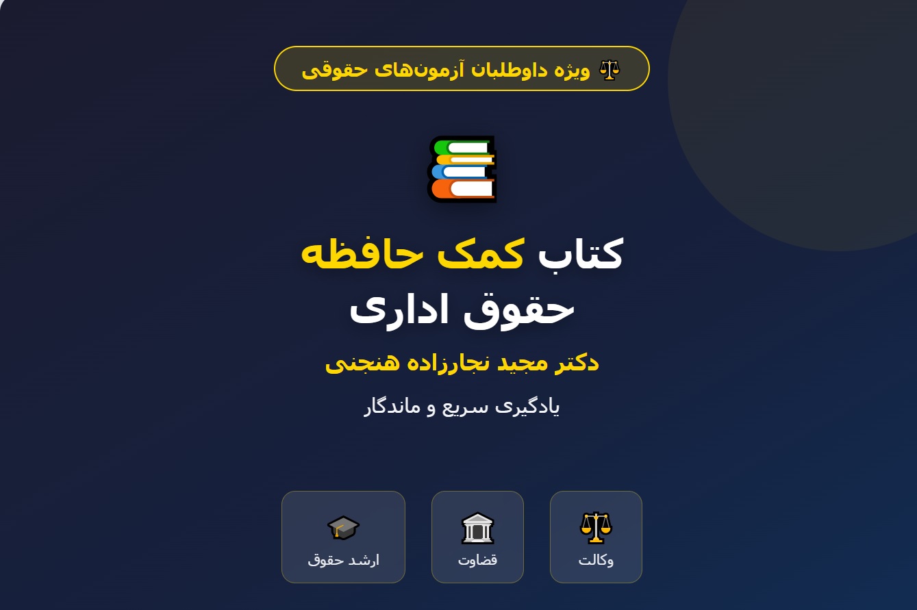 کتاب کمک حافظه حقوق اداری/ دکتر مجید نجارزاده هنجنی