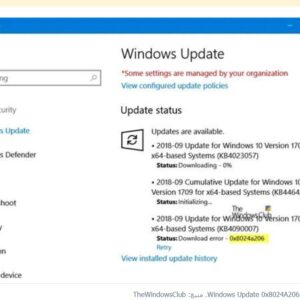 آموزش رفع خطای Windows Update 0x8024A206